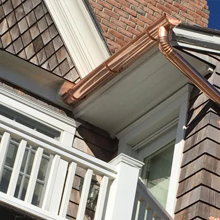 copper gutter installation Moriches ny